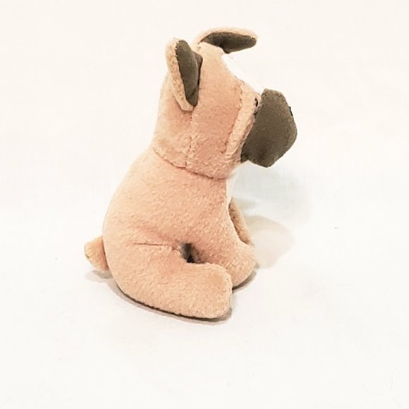 Miniature Dog Puppy Tan White Brown Plush Stuffed Animal 4" - Picture 2 of 4